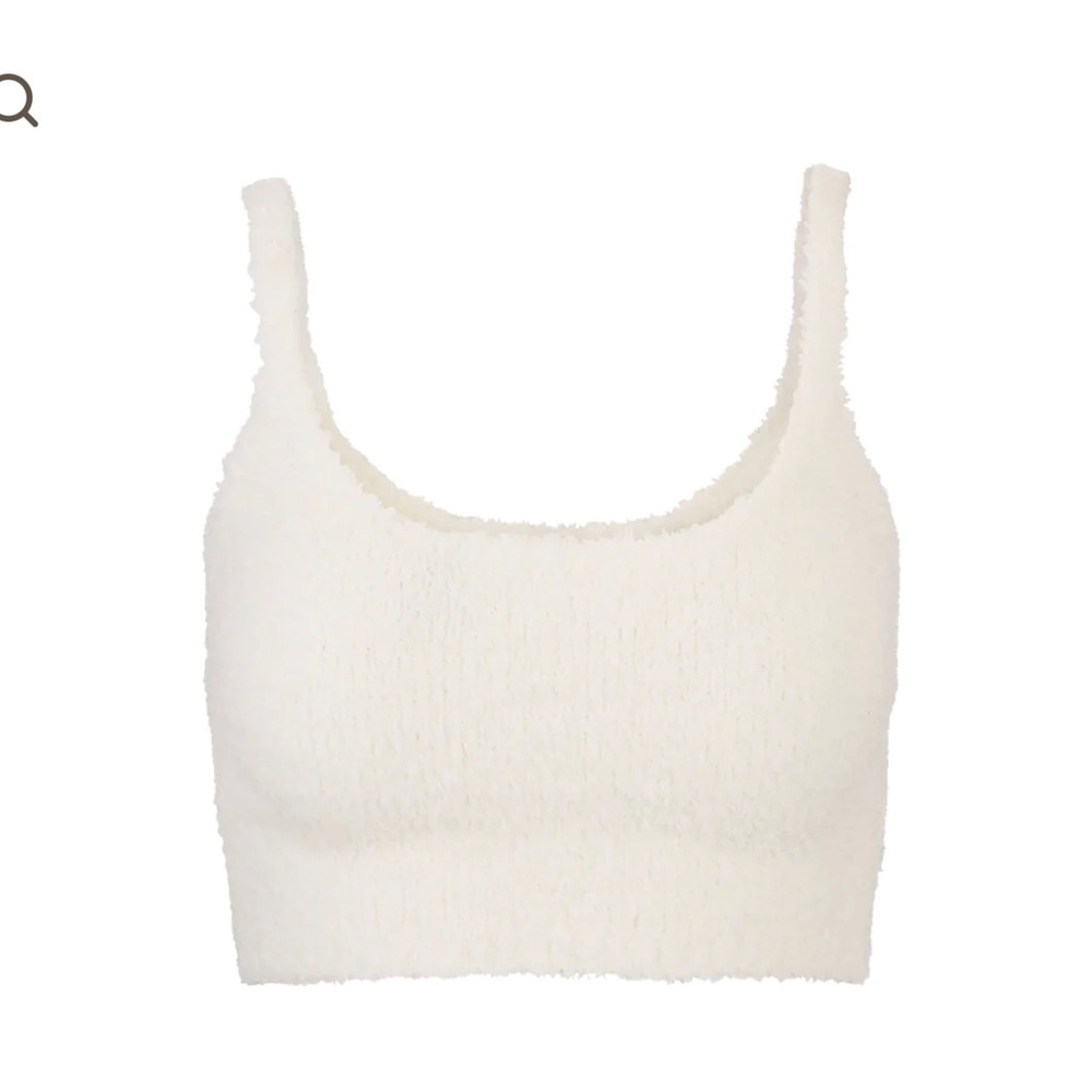 Skims cozy knit bralette in bone size S/M